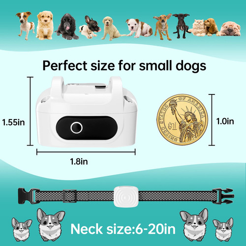 Collar Anti Ladridos Para Perros Pequeños De 5-15lbs Collar