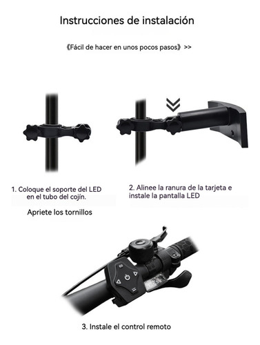 Luces Traseras Para Bicicletas, Pantalla Led Inteligente, NĂș