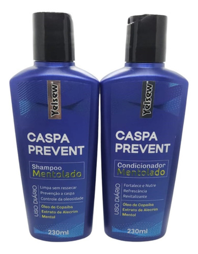 Kit Shampoo E Condicionador Caspa Prevent Mentolado Yelsew