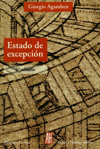 Libro Estado De Excepcion (6ª Ed)