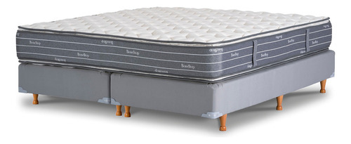 Sommier La Cardeuse Bonelltop King de 200cmx200cm  gris con base dividida