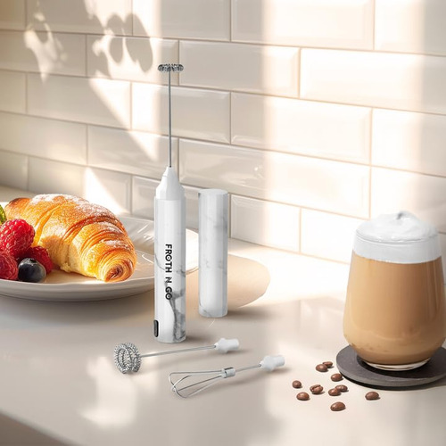 Espumador De Leche Zulay Froth N Go Recargable 3 En 1, Color