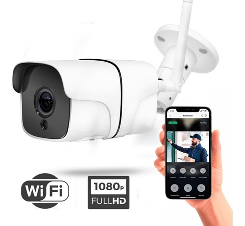 Cámara Wifi Ip Full Hd 1080p Bullet Exterior Audio