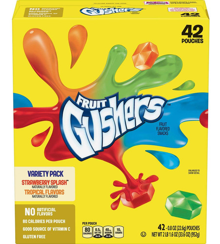 Fruta Fruta Fruta Gushers Variedad, Fresa Splash & Tropical