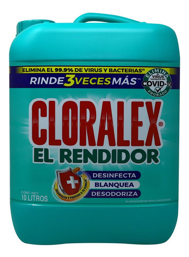 Blanqueador Líquido Cloralex El Rendidor 10 L