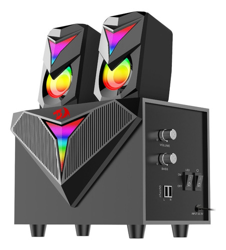 Caixa De Som Redragon Gs700 Toccata Gaming Aux 3,5mm