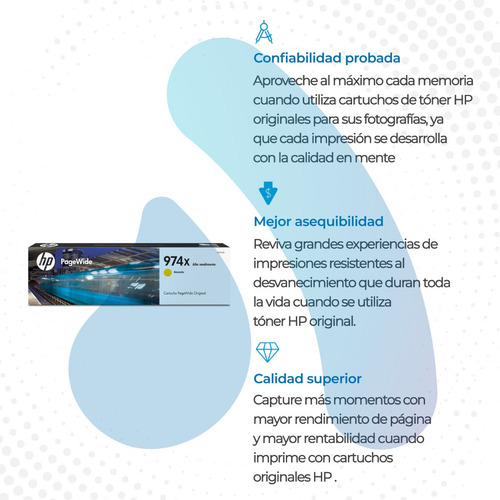 Cartucho Pagewide Hp 974x (l0s05al) Amarillo - Pagewide 452