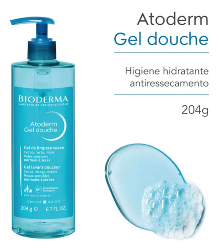 Gel De Limpeza Bioderma Atoderm 204g Corpo E Rosto Sensível