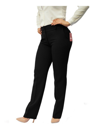 Pantalon De Vestir Mujer Oficina Tiro Alto Platine Original