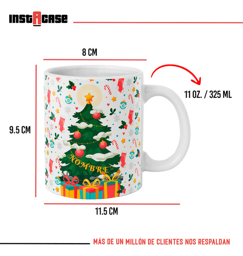 Taza Navidad Árbol Navideño Con Tu Nombre