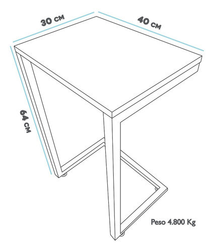 Mesa Multifuncional Terraferti Café, Estructura Melamina
