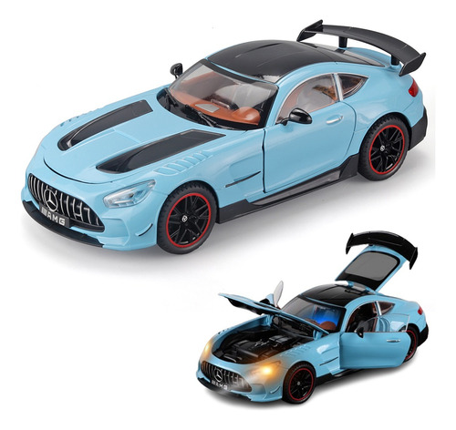 Benz Amg Gtr Miniautos Metal Coche Con Luces Y Sonido 1/18