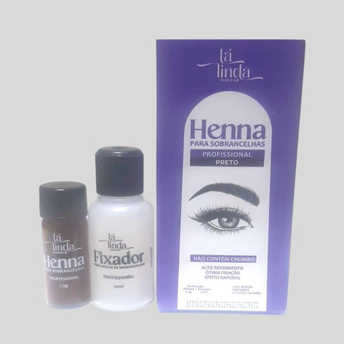 Tá Linda - Henna Profissional Para Sobrancelhas 1,5g Cor Preto