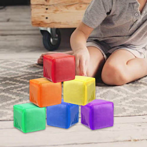 4 Dados De Espuma Grande Con Bolsillos Que Enseñan Cubos