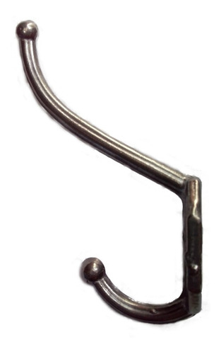 Imagen 1 de 8 de Perchas Percheros Gancho Aluminio Natural Pared X Unid
