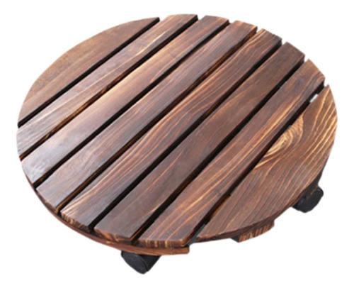 Macetero De Madera Con Ruedas, Soporte 25 Centímetros