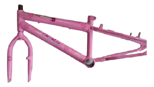 Quadro Com Garfo Ferro Bike 16 Howmer Barbie Rosa 