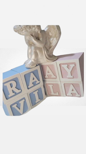 Kit Cubo 03 Letras Em Mdf Personalizado/nome Decorativo/letr