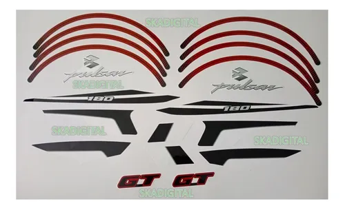 Kit Completo De Calcomanías Pulsarmania Gt 180