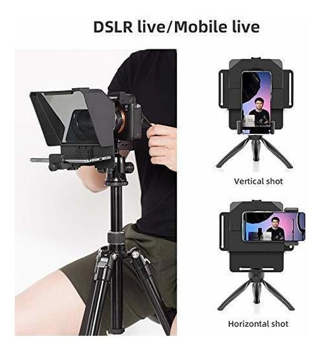 Teleprompter Dslr Camara Dispositivo Inscripcion Pequeña