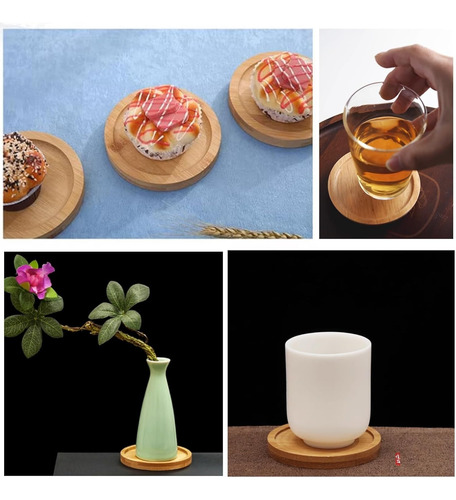 Posa Vasos De Madera, Practicas, Con Un Toque Minimalista 5p