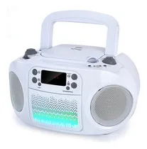 Comprar Gc09 Kids Boombox: Reproductor De Cd De Carga Superior, Conectividad Bluetooth Para Teléfonos Inteligentes, Conectividad Aux, Usb, Radio Y Mp3,función De Canto, Blanco