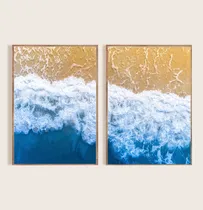 Comprar Cuadros X2 Cuadros Completos 35x50 Cm. Mar Océano Fotografía