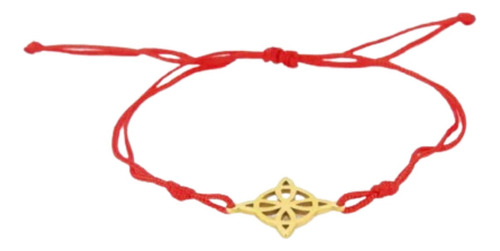 Pulsera Nudo Bruja Hilo Dorado Protección Wicca Brujería