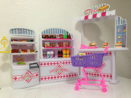 Barbie Size Dollhouse Furniture-supermarket Carrito De La