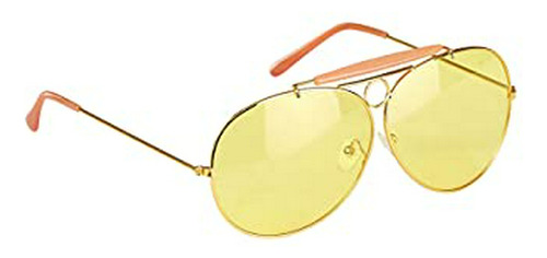 Gafas De Aviador Clásicas Con Lentes Amarillo Ámbar.