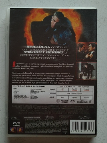 Filme Dvd Original Minority Report Sem Lei