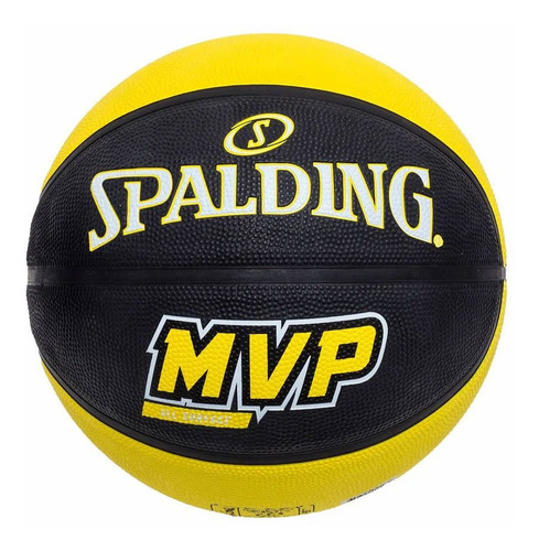 Bola Basquete Spalding Mvp-borracha - Tam 7 - Amarelo/ Preto Cor Preto/Amarelo