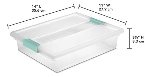 Sterilite - Caja De Almacenamiento Multiusos Con Clip Para A