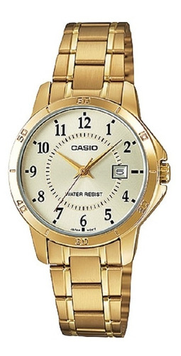 Reloj Casio Ltp-v004g  Mujer Calendario Acero 100% Original!