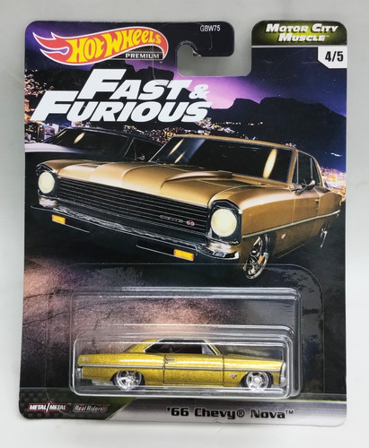 Hot Wheels Chevy Nova 66 Rapido Y Furioso Premium 