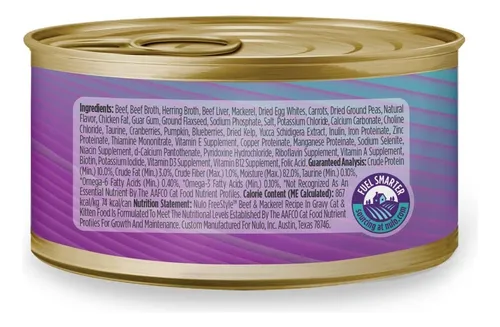 Grain free canned cat food sale