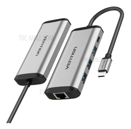 Vention-concentrador De Red Usb Tipo C A Rj45 +3usb 3.0+pd