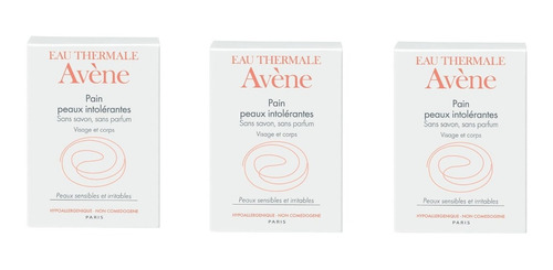 Avene Barra Limpiadora Para Piel Sensible, Pack De 3pzs