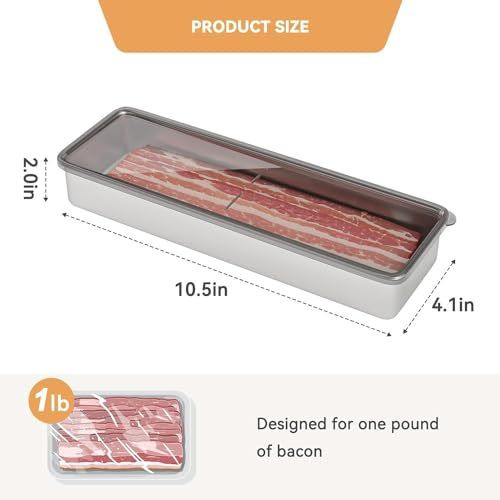 C Bacon Container, Sealed Deli Meat Storage Container