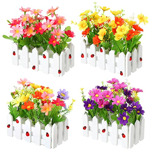 Set De 24 Mini Arreglos Florales Artificiales 6.3  Jexine