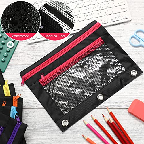 36 Bolsas De Malla Colorida Para Carpeta De 3 Anillos