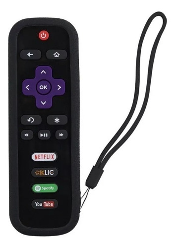 Funda Control Roku Stick Tcl Hisense Insignia Philips Sharp Color Negro