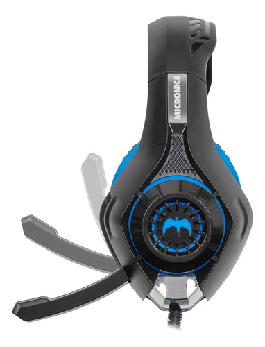 Auricular Gamer Led Azul + Mic Micronics Therodactil Hg800