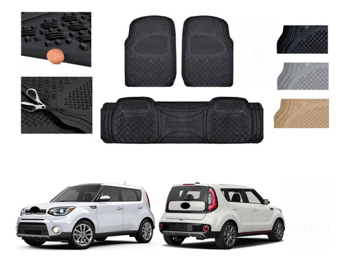 Kit Tapetes De Uso Rudo Kia Soul 2018 Rubber Black Original