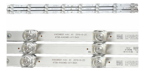 4708-k400wd Kit 3 Tiras Leds Sanyo Fw40c40km Usadas (Usado)