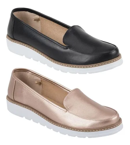 Kit Zapato Confort Shosh 210 Negro Dama Moda Comodo Oto o Cuotas