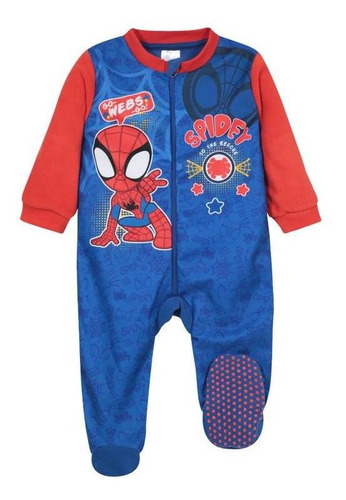 Pijama Bebé Niño Polar Entero Azul Marvel Spidey