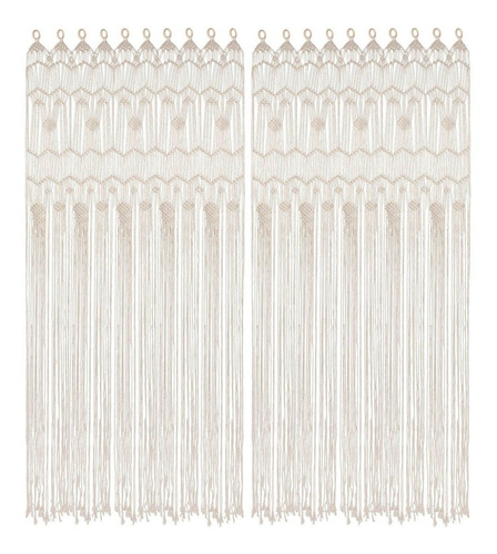 Osunnus Cortina Bohemia De Macramé Para Ventana, Cortina Div