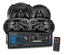 Comprar Kit Autoestereo Bluetooth 1 Din + Bocinas 6.5 + Bocinas 6x9