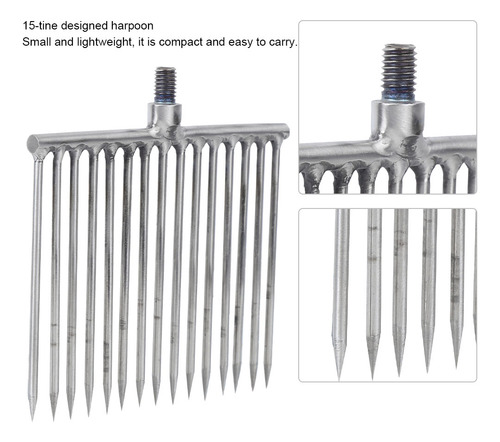 Tenedor Prong Harpoon 15 De Acero Inoxidable Para Pesca